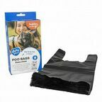 DUVO+ Пакеты для уборки за собакой с ручками, чёрные, 35х19см, 80шт (Бельгия)