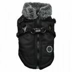 PUPPIA Куртка для собак со встроенной шлейкой "Donavan", чёрная, M, 26 см 38 см 25.5 см