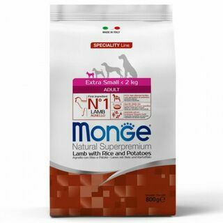 Monge Dog Speciality Extra Small корм 800г , для взрослых собак миниатюрных пород ягненок с рисом и 