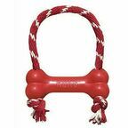 KONG игрушка для собак "Резиновая кость с веревкой" XS малая 2,5х8,3 см