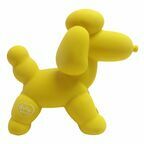 DUVO+ Игрушка для собак латексная "Надувной пудель", жёлтая, 14x6x12.5 см