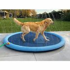DUVO+ Игровой водный коврик для собак "Splash", голубой, D/150см, 1.5см (Бельгия)
