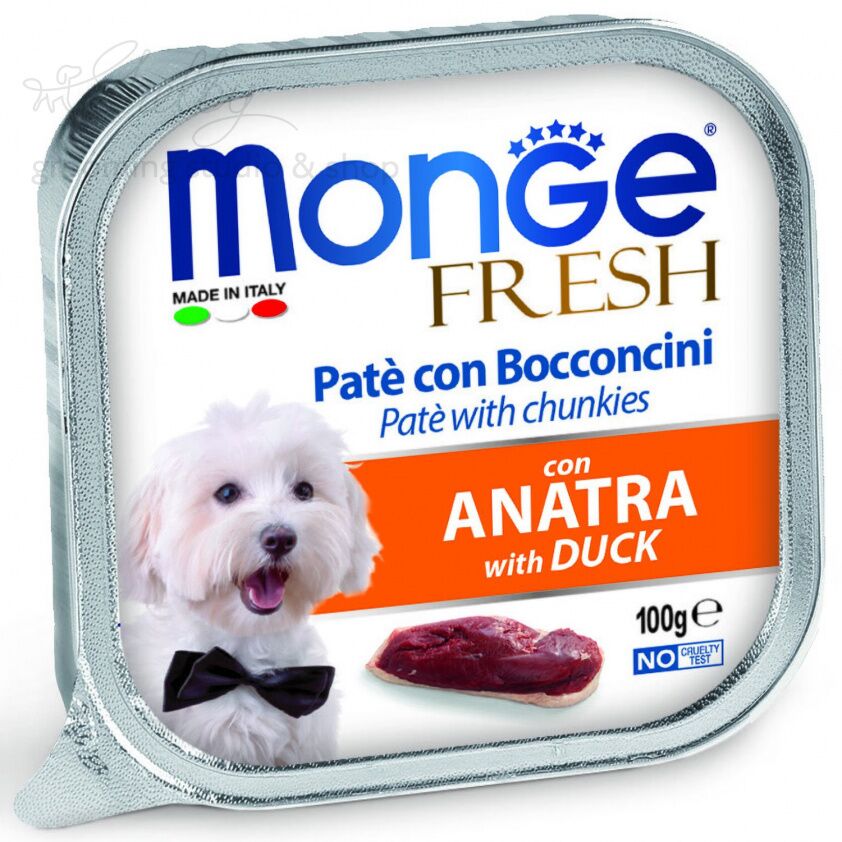Monge Dog Fresh консервы для собак утка 100г