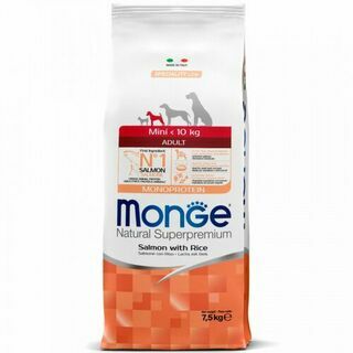 Monge Dog Monoprotein Mini корм для взрослых собак мелких пород лосось с рисом 2,5 кг
