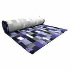 ProFleece коврик меховой В Клетку 1х1,6 м фиолетовый/угольный