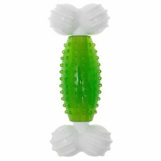 Игрушка для собак Косточка нейлон/синтетическая резина 19 см с ароматом мяты, зеленый