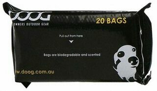 DOOG Пакеты биоразлагаемые для уборки за собакой, чёрные