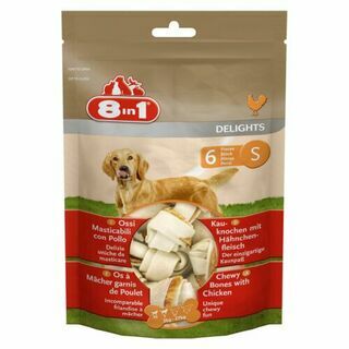 DELIGHTS S косточки с куриным мясом для мелких и средних собак 11 см 6 шт (пакет)
