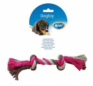 DUVO+ Игрушка веревочная для собак, розовая, 26см