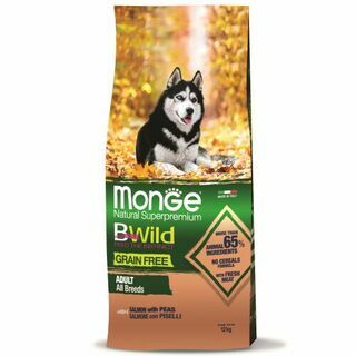 Monge Dog BWild GRAIN FREE беззерновой корм из лосося для взрослых собак всех пород 12 кг