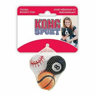 KONG игрушка для собак Air Sport &quot;Теннисный мяч&quot; очень маленький (в упаковке 3 шт.) 4 см без пищалки