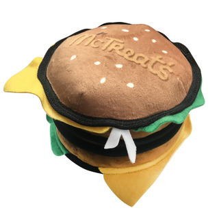 Игрушка для собак Гамбургер для тритсов с пищалкой 18см, серия TRICK'O'TREATS