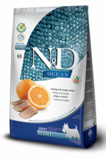N&D Dog OCEAN Fich&Orange Adult MINI сельдь с апельсином для собак 800г