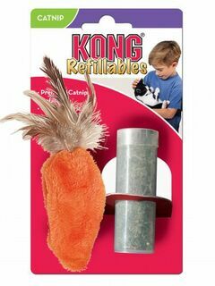 KONG игрушка для кошек &quot;Морковь&quot; 15 см плюш с тубом кошачьей мяты