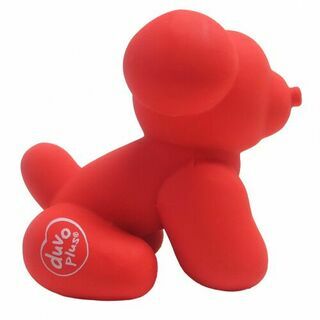 DUVO+ Игрушка для собак латексная &quot;Надувной мопс&quot;, красная, 9.5x6x8.5см 