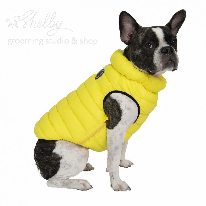 PUPPIA Жилет для собак утеплённый "Ultra Light Vest B", жёлтый XL 36 см 56 см 38 см