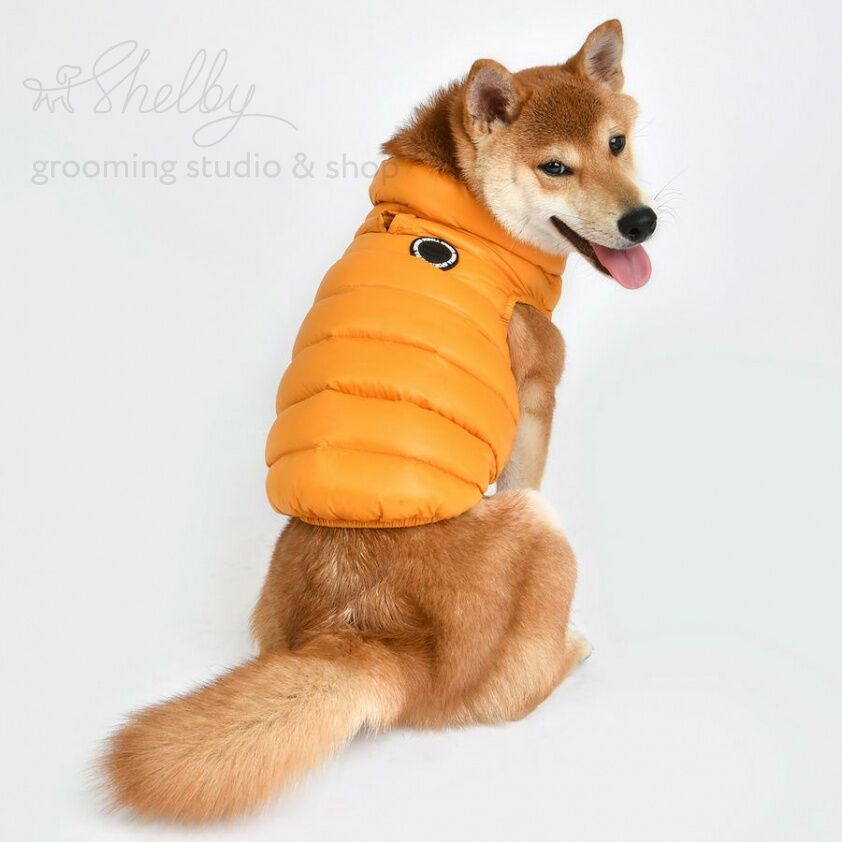 PUPPIA Жилет для собак утеплённый "Ultra Light Vest A", оранжевый M 32 см 42 см 19 см