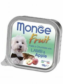 Monge Dog Fruit Консервы для собак ягненок с яблоком 100г