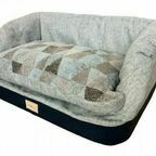 Лежак - диван для собак "Francine", коричневые цветы, 75х50х30см