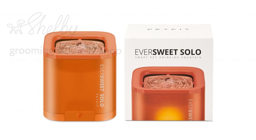 Питьевой фонтан для животных с системой фильтрации Eversweet Solo Оранжевый