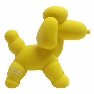 DUVO+ Игрушка для собак латексная &quot;Надувной пудель&quot;, жёлтая, 14x6x12.5 см