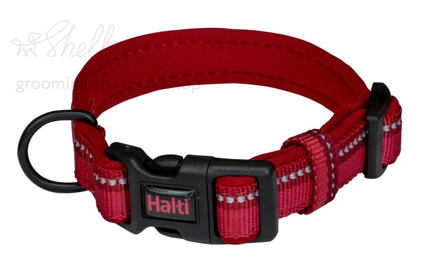 COA Ошейник для собак "HALTI Collar", красный, M, 30-50см (Великобритания)