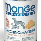 Monge Dog Monoprotein Fruits консервы для собак паштет из индейки с цитрусовыми 400 гр
