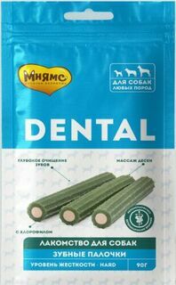 Мнямс DENTAL лакомство для собак &quot;Зубные палочки&quot; с хлорофиллом 100 г