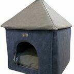 Лежак - домик для животных "DogBed", синий, 43х42х58см
