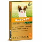 Адвокат антипаразитарный препарат д/собак до 4 кг, 1 пип