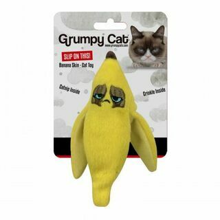 Игрушка для животных мягкая &quot;Сердитый банан&quot;, жёлтый, 10х5х4см