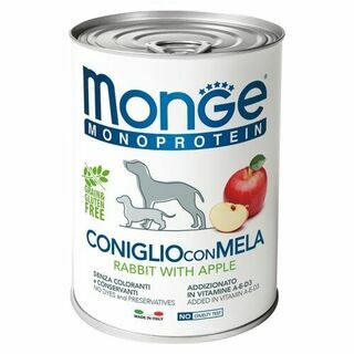 Monge Dog Monoprotein Fruits Консервы для собак паштет из кролика с яблоком 400 гр