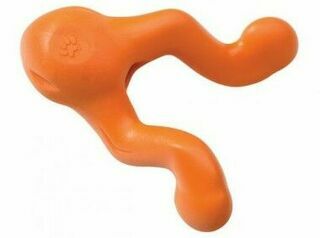 West Paw Zogoflex игрушка для собак Tizzi Mini для лакомств 12 см оранжевая