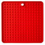Силиконовой коврик "релакс", квадратный Красный