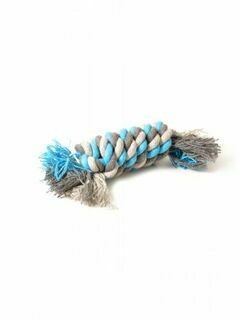 Игрушка для собак веревочная с усиленным центром 13 см, голубая