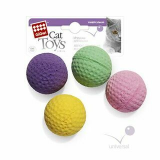 Игрушка для кошек Четыре мячика 8см, серия CATCH & SCRATCH
