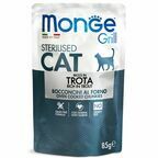 Monge Cat Grill Pouch паучи для стерилизованных кошек итальянская форель 85 гр