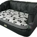 Лежак - диван для животных "Francine", черные собачки, 60х50х36см